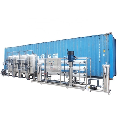 Portable Containerized Drinking Water Treatment Reverse Osmosis Salt Seawater Filter Machine Drinking Water Desalination